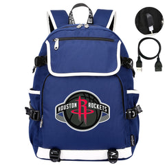 Houston Rockets Backpack School Notebook Travel Bags