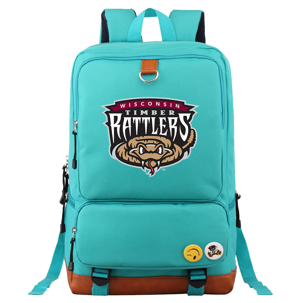 Wisconsin Timber Rattlers Water Proof Backpack NoteBook Laptop School Bag