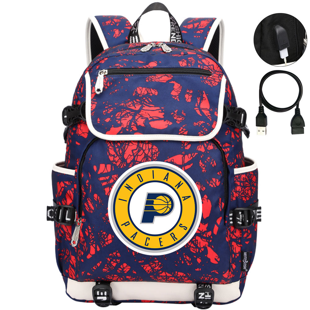 Indiana Pacers Backpack School Notebook Travel Bags