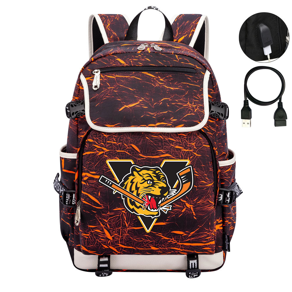 Victoriaville Tigres Hockey Backpack School Notebook Travel Bag