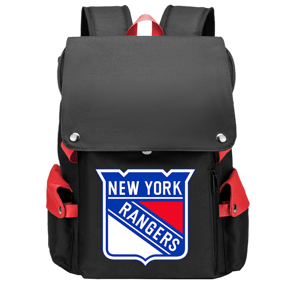 New York Rangers Hockey Team School Backpack Oxford Laptop Bag