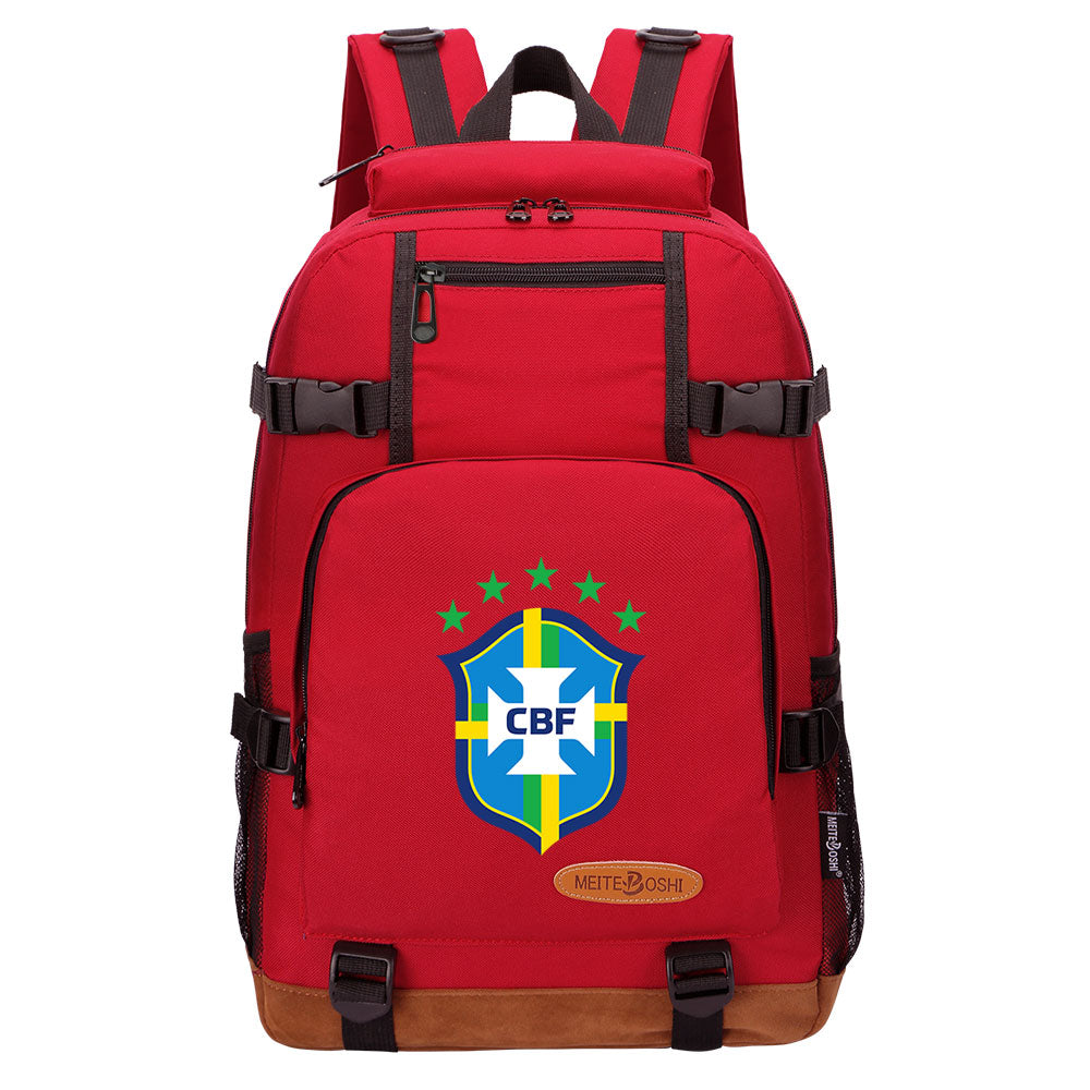 Brazil National Football Team Waterproof Backpack School Notebook Travel Bag