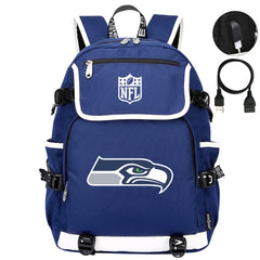 Seattle Seahawks Football Rugby Backpack School Notebook Travel Bags