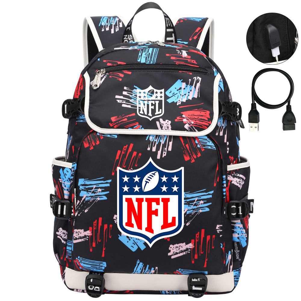 Football Team Rugby Backpack School Notebook Travel Bag