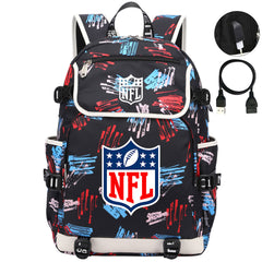 Football Team Rugby Backpack School Notebook Travel Bag