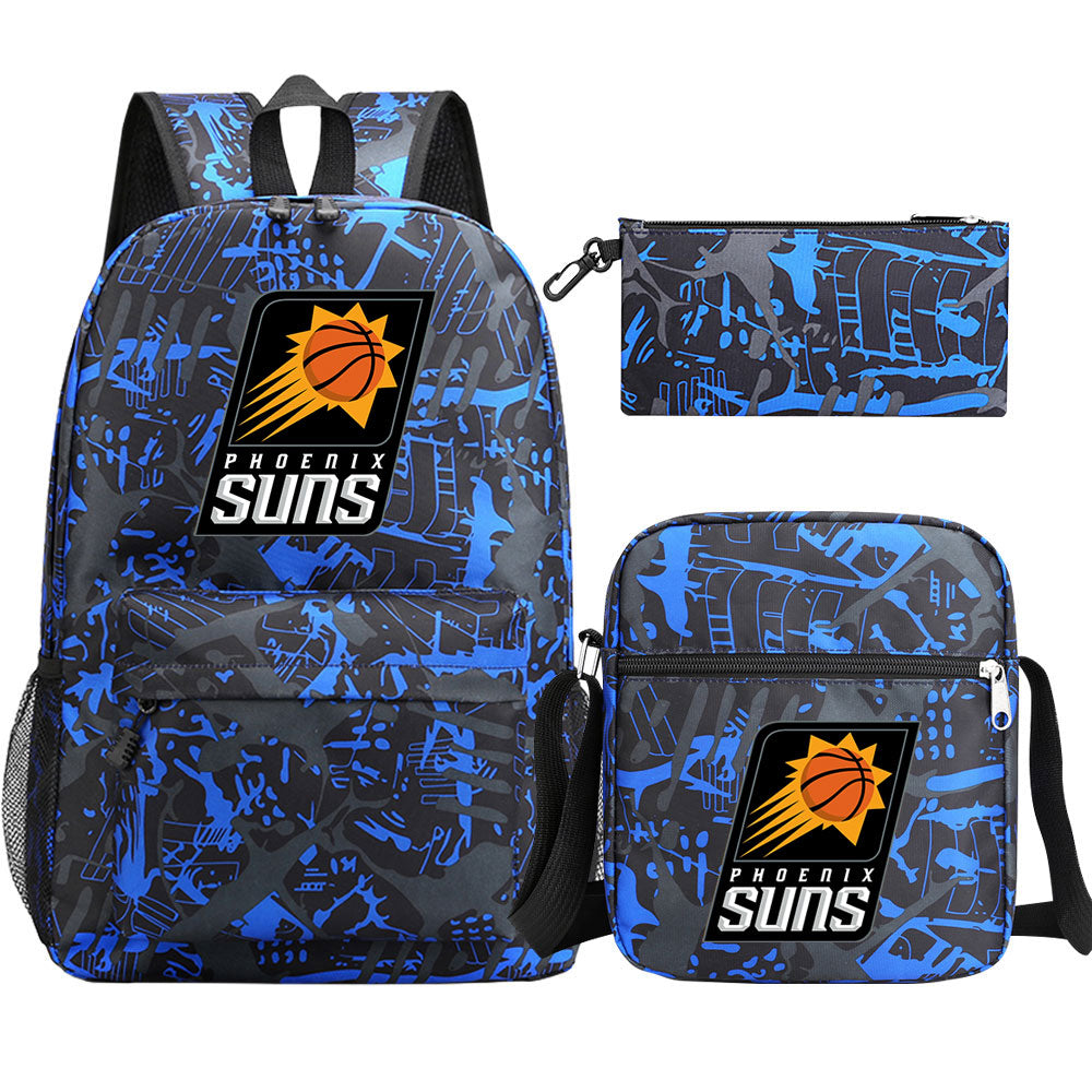 Phoenix Suns Basketball School Backpack Shoulder Bag Pencil Bags 3pcs Set