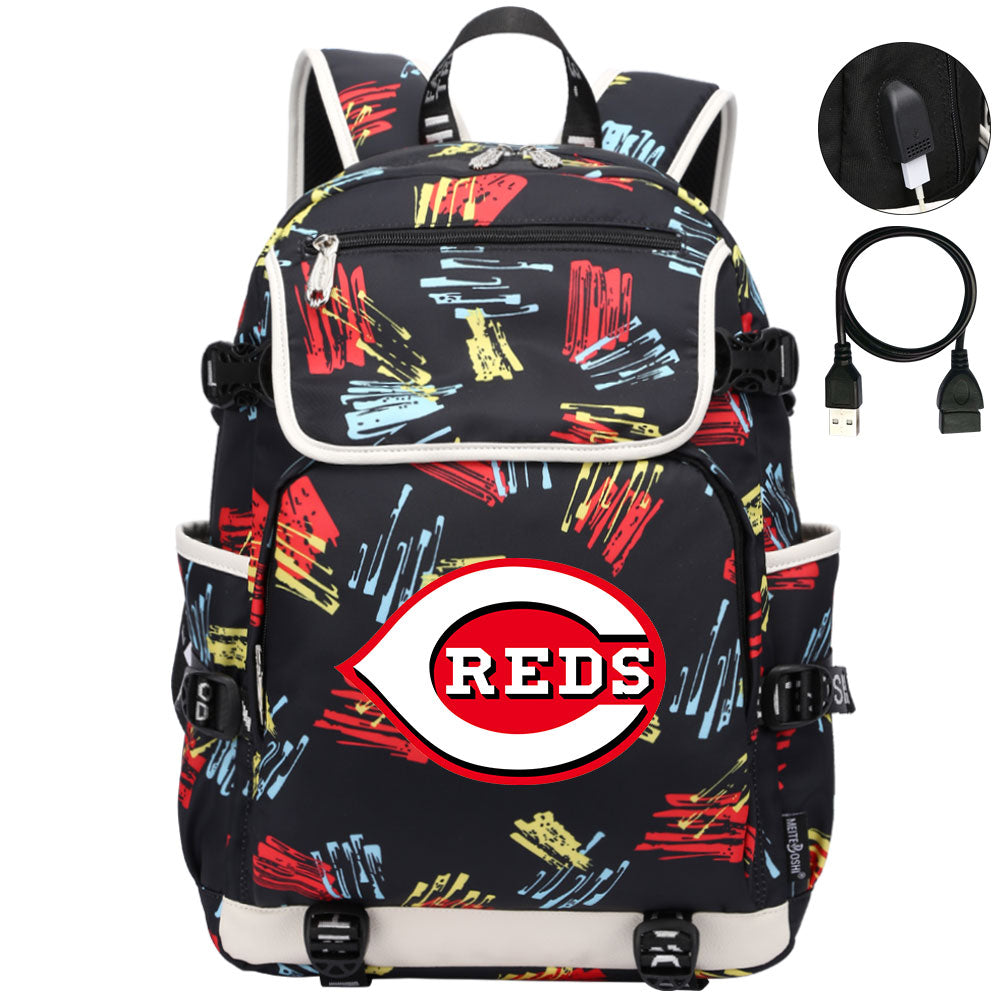 Cincinnati Reds Backpack School Notebook Travel Bags