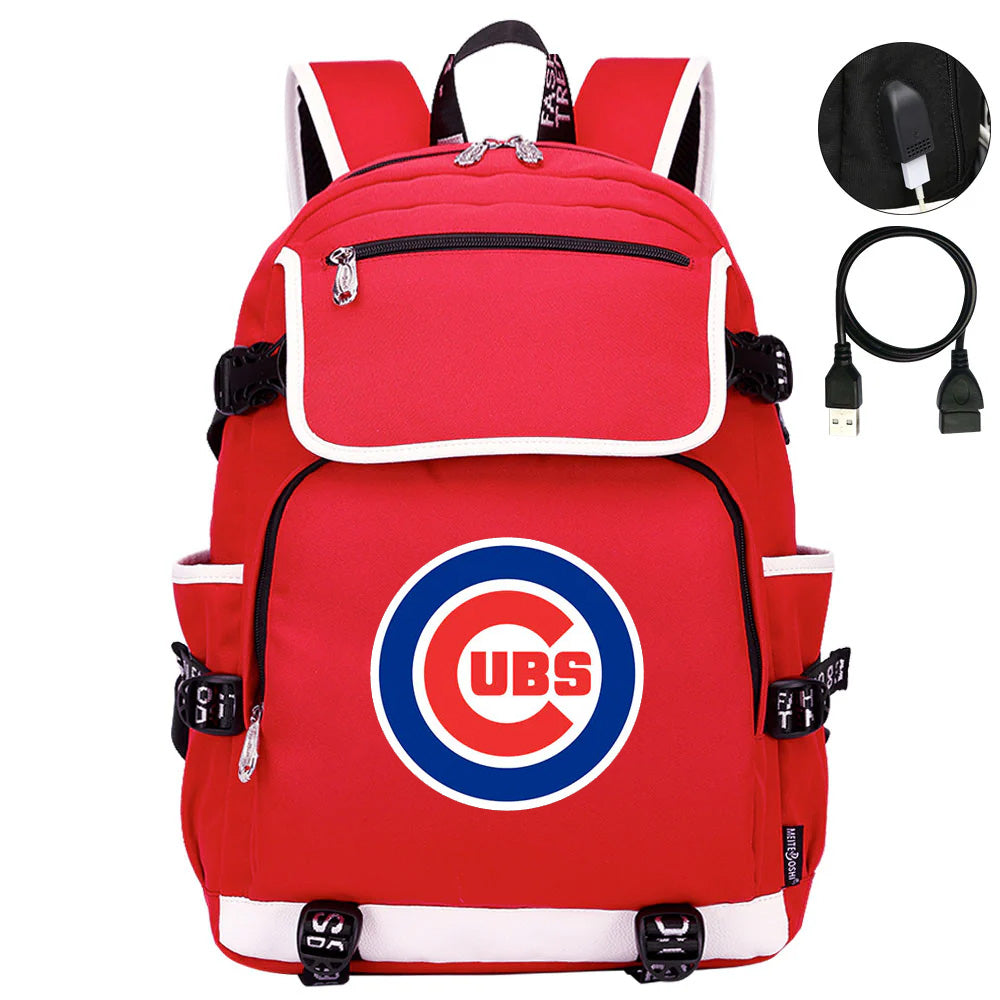 Chicago Cubs Backpack School Notebook Travel Bags