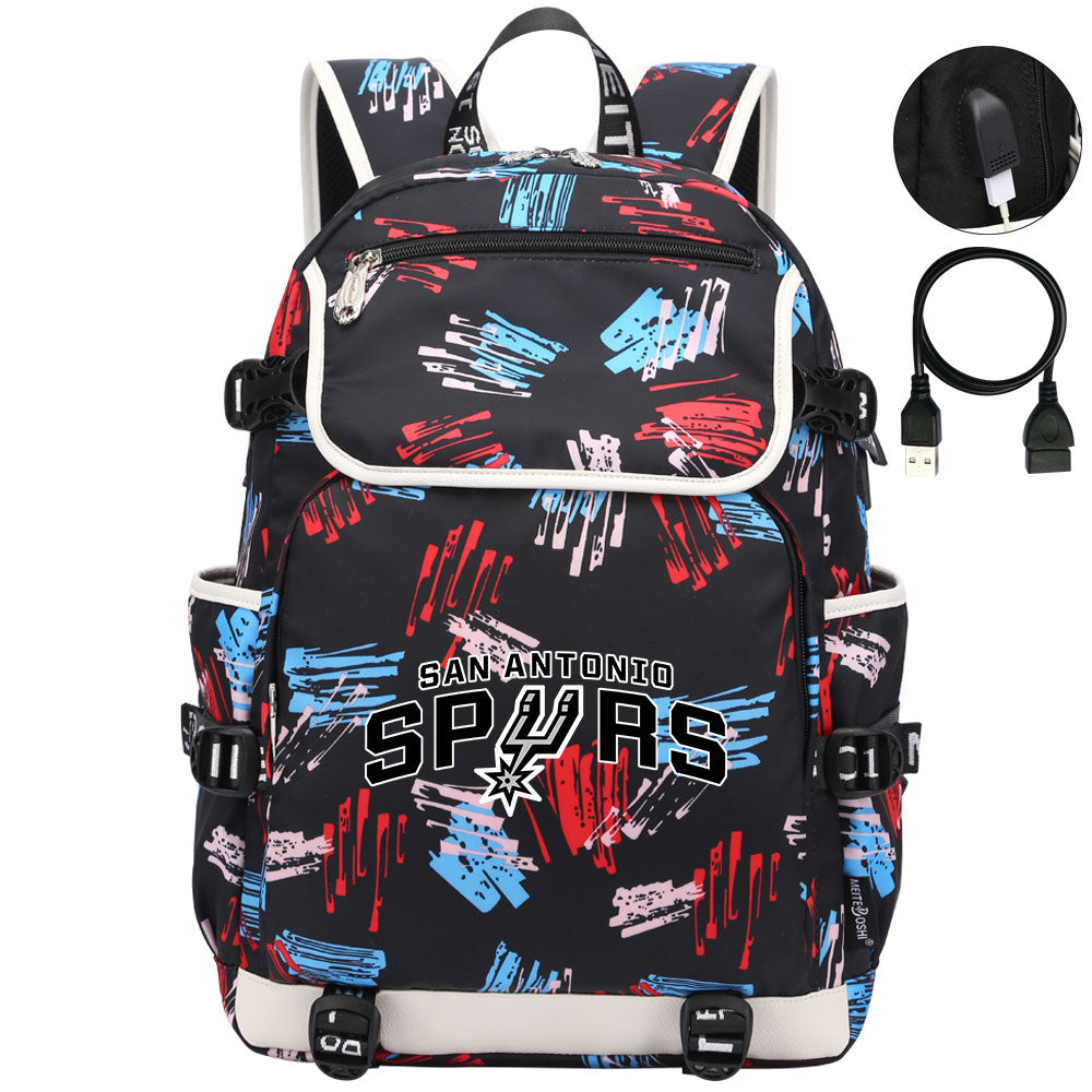 San Antonio Spurs Backpack School Notebook Travel Bags