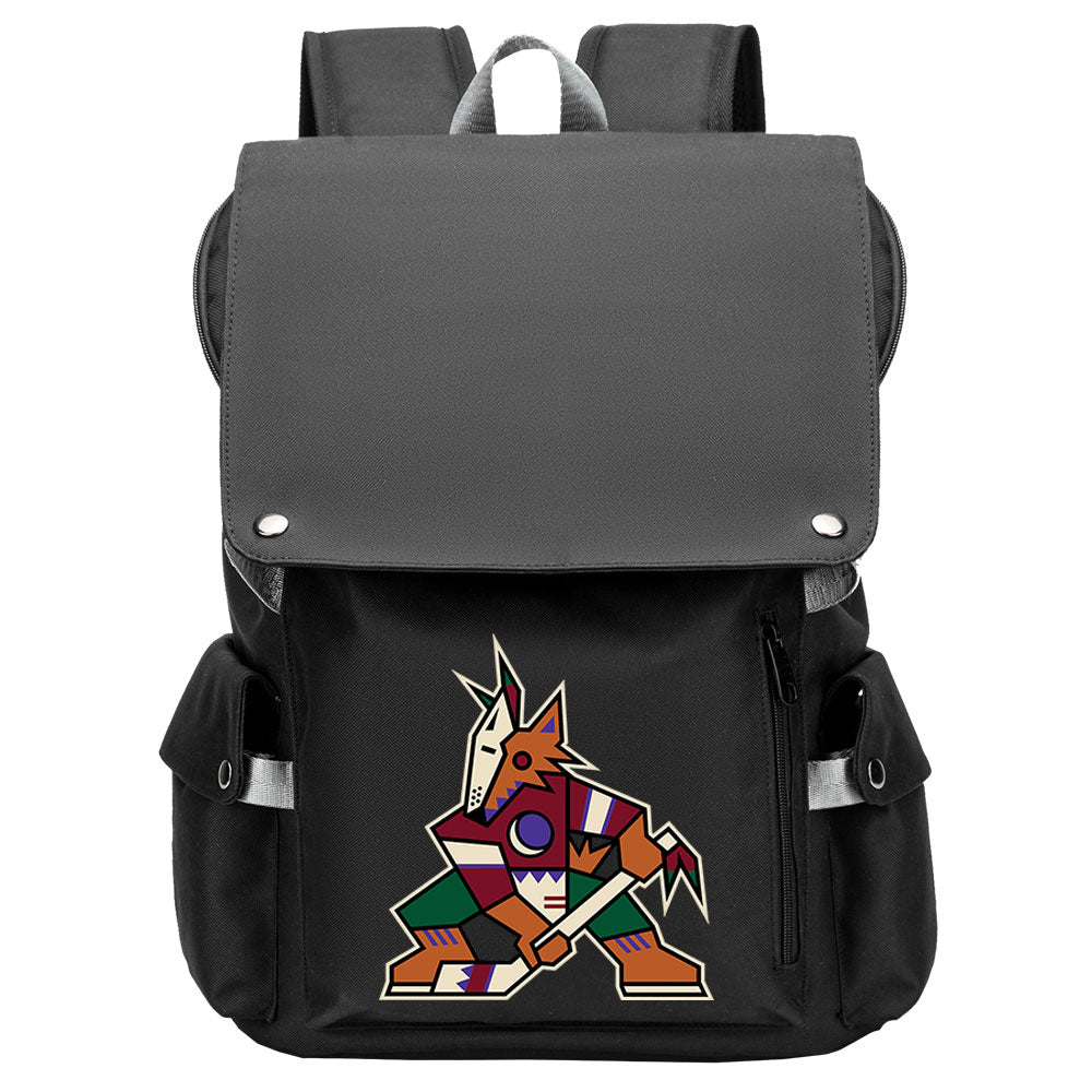 Arizona Coyotes Hockey Team Laptop Backpack Oxford School Bag