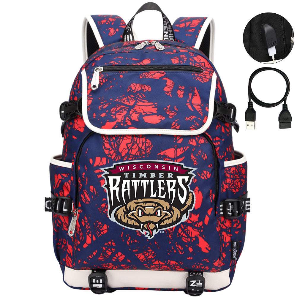 Wisconsin Timber Rattlers Backpack School Notebook Travel Bags