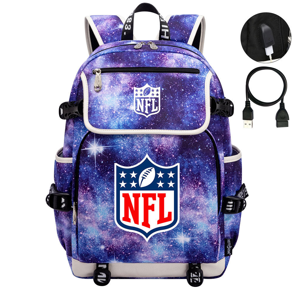 Football Team Rugby Backpack School Notebook Travel Bag