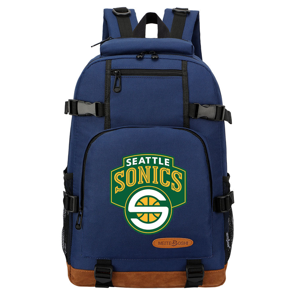 Seattle SuperSonics Waterproof Backpack School Notebook Travel Bag