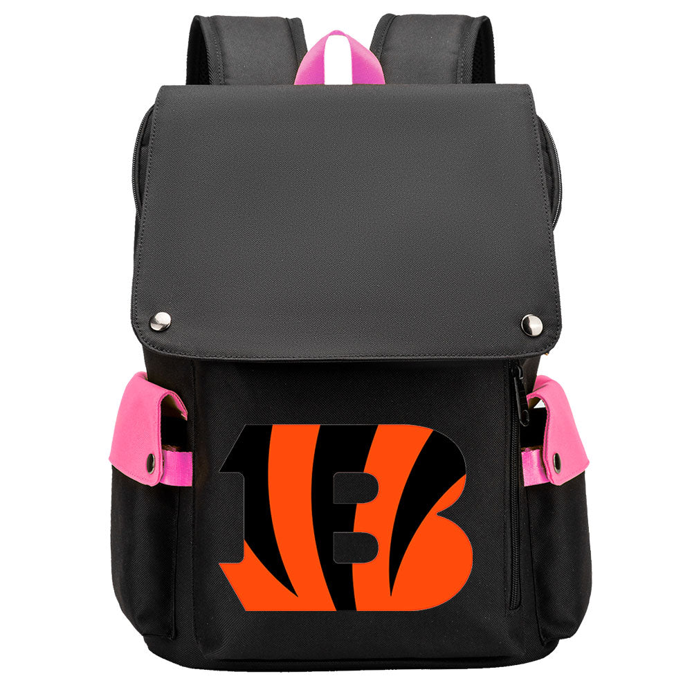 Cincinnati Bengals Football Team Rugby Laptop Backpack Oxford School Bag