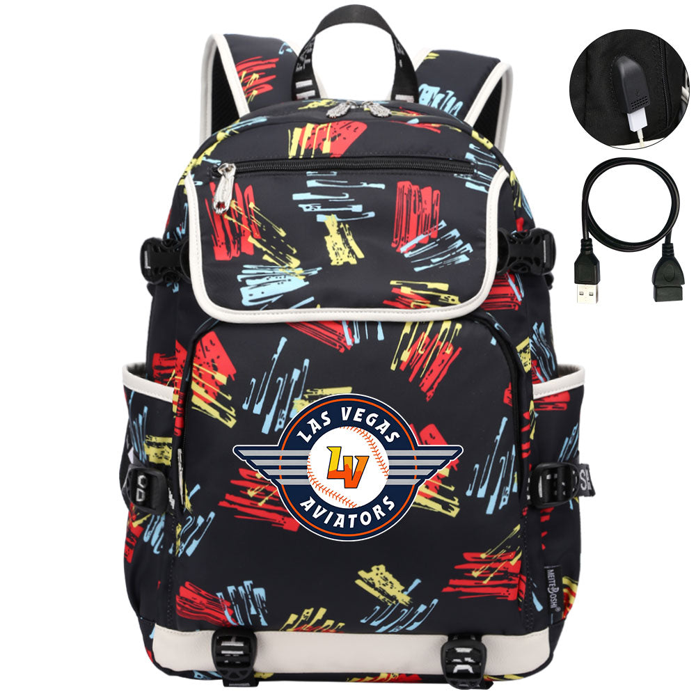 Las Vegas Aviators Backpack School Notebook Travel Bags