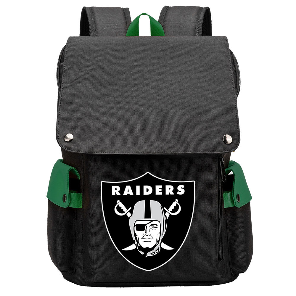 Oakland Raiders Football Team Rugby Laptop Backpack Oxford School Bag