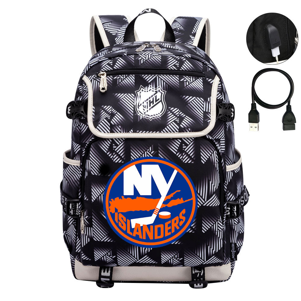 New York Islanders Hockey League Backpack School Notebook Travel Bag