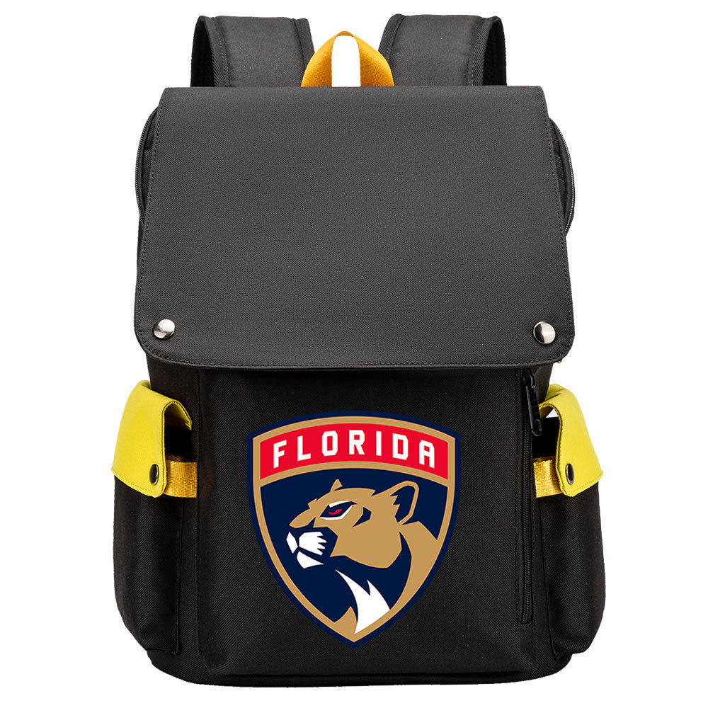 Florida Panthers Hockey Team School Backpack Oxford Laptop Bag