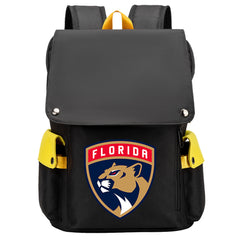 Florida Panthers Hockey Team School Backpack Oxford Laptop Bag