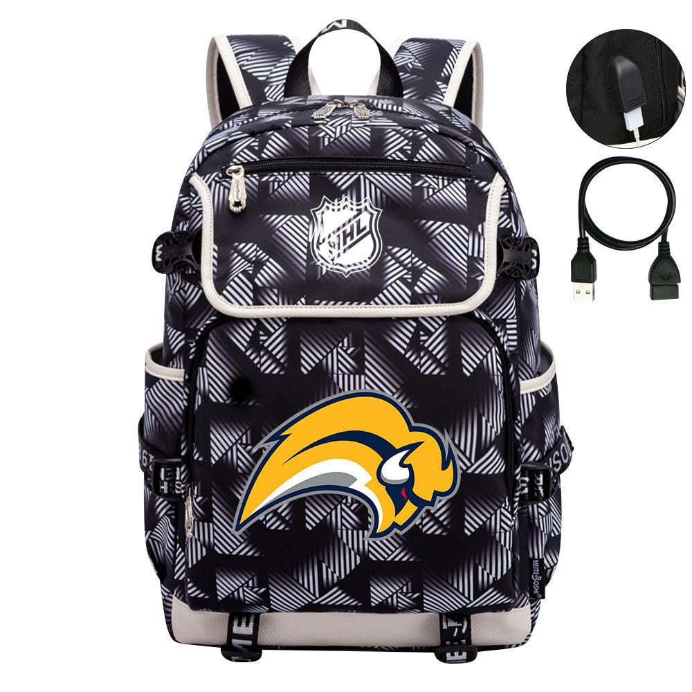 Buffalo Sabres Hockey League Backpack School Notebook Travel Bag