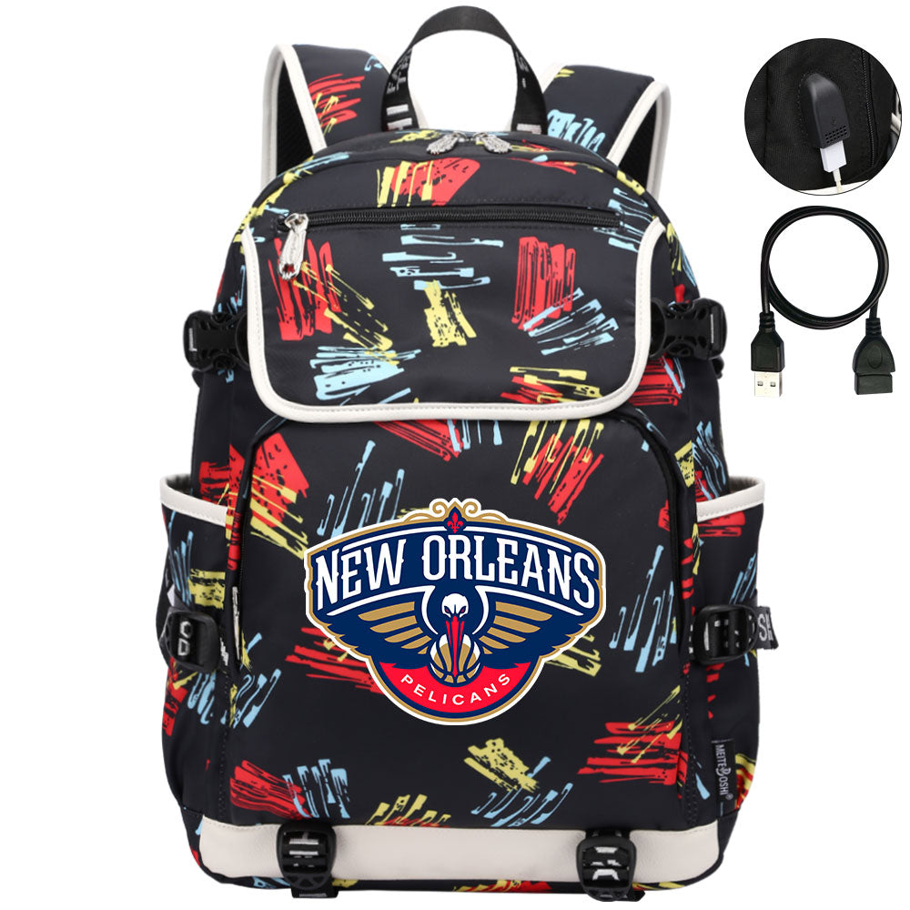 New Orleans Backpack School Notebook Travel Bags