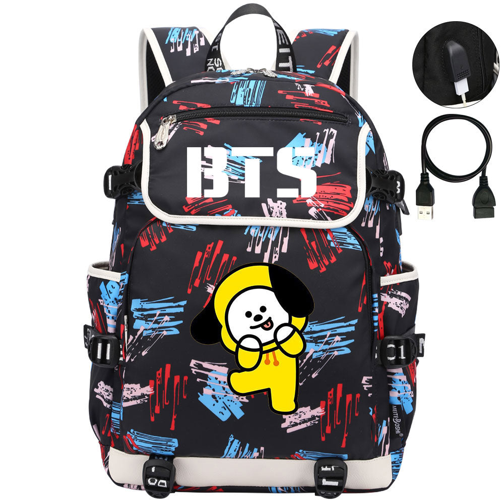 BTS Chimmy Backpack School Notebook Travel Bags