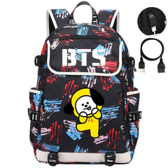 BTS Chimmy Backpack School Notebook Travel Bags