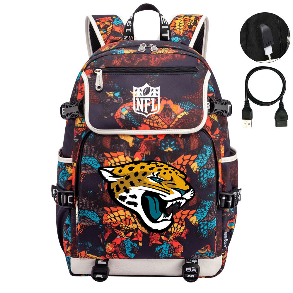 Jacksonville Jaguars Hockey League Backpack School Notebook Travel Bag