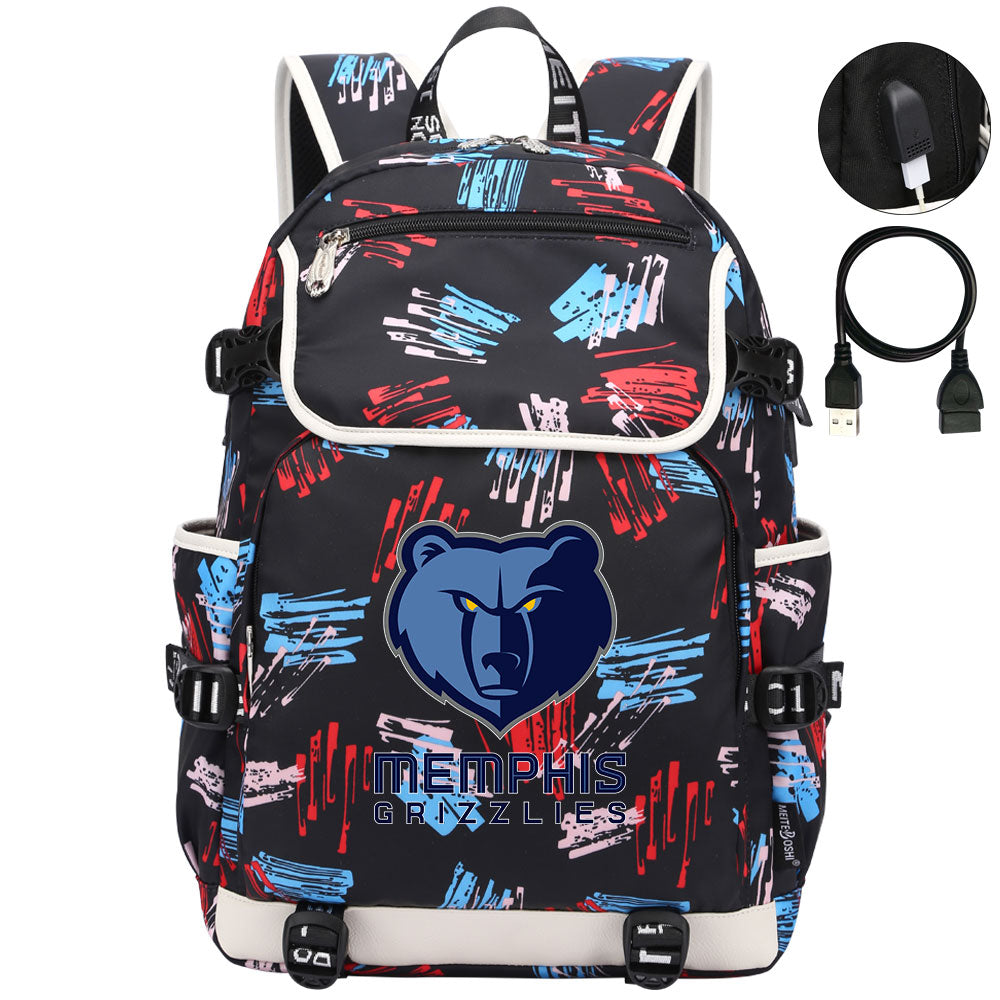 Memphis Grizzlies Backpack School Notebook Travel Bags
