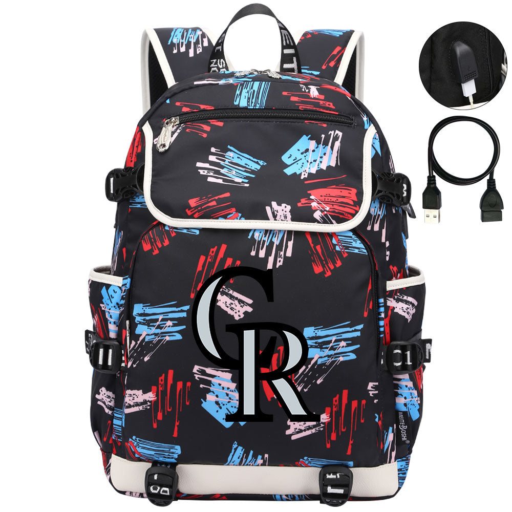 Colorado Rockies Backpack School Notebook Travel Bags