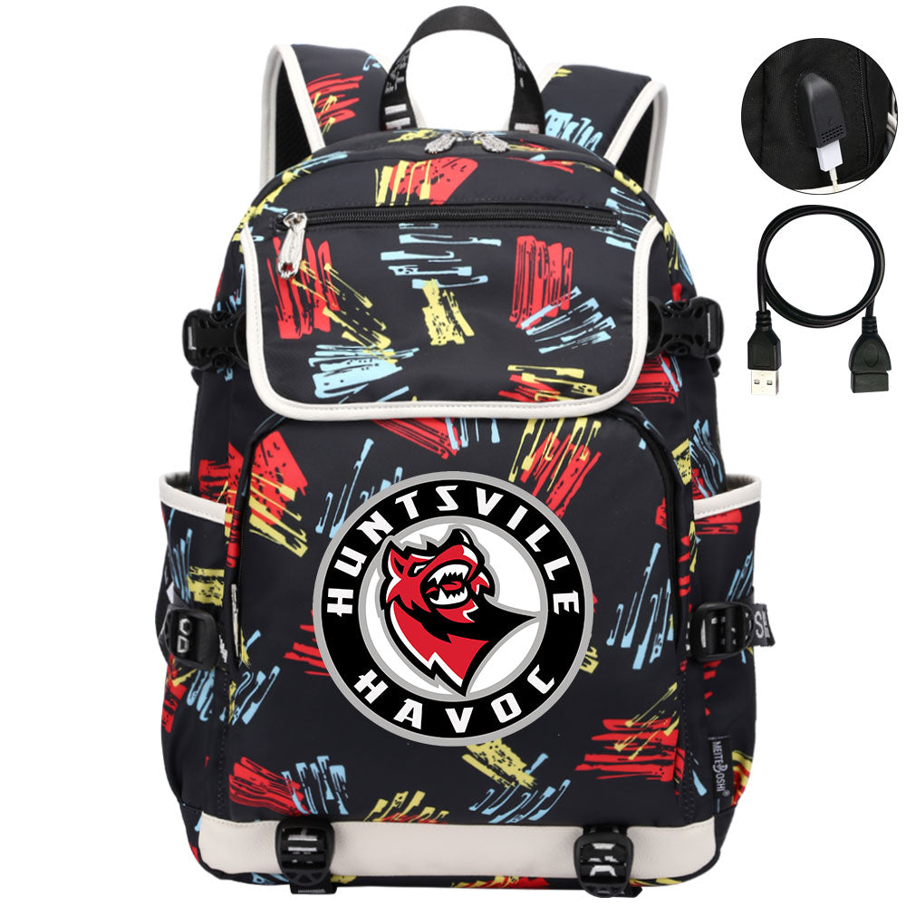 Huntsville Havoc Hockey League Backpack School Notebook Travel Bag