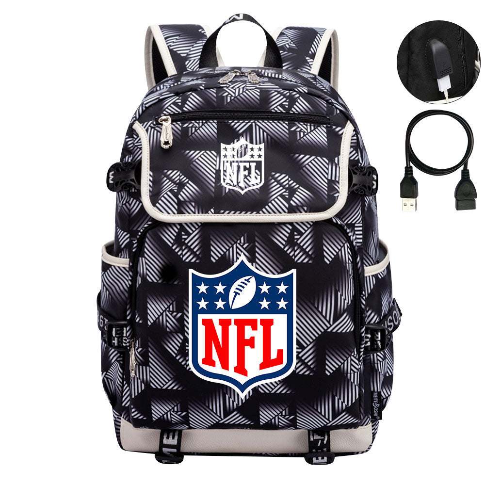 Football Team Rugby Backpack School Notebook Travel Bag