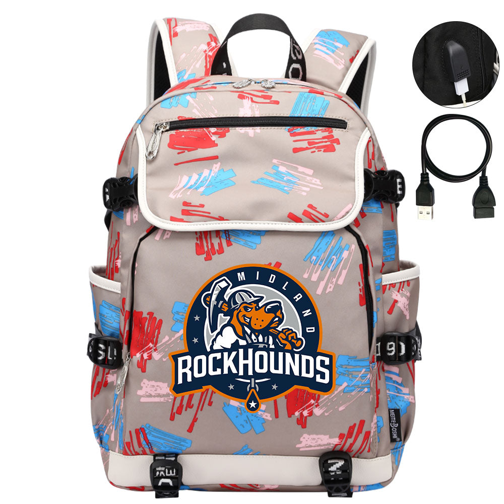 Midland RockHounds Backpack School Notebook Travel Bags