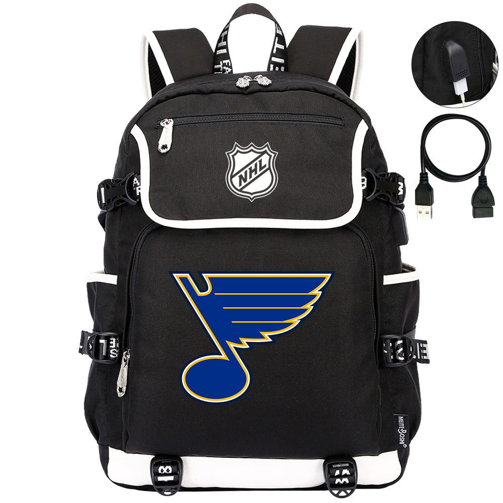 St Louis Blues Hockey Team Backpack School Notebook Travel Bags