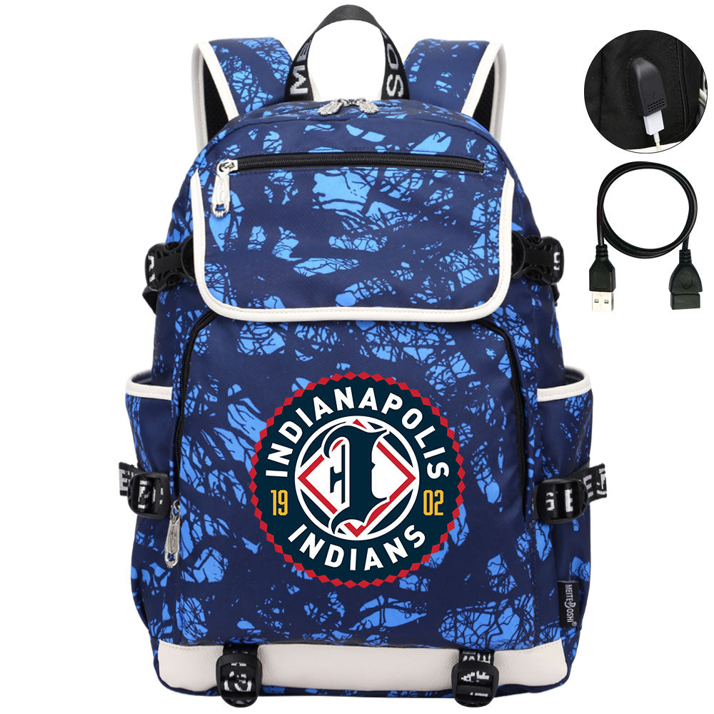 Indianapolis Indians Backpack School Notebook Travel Bags