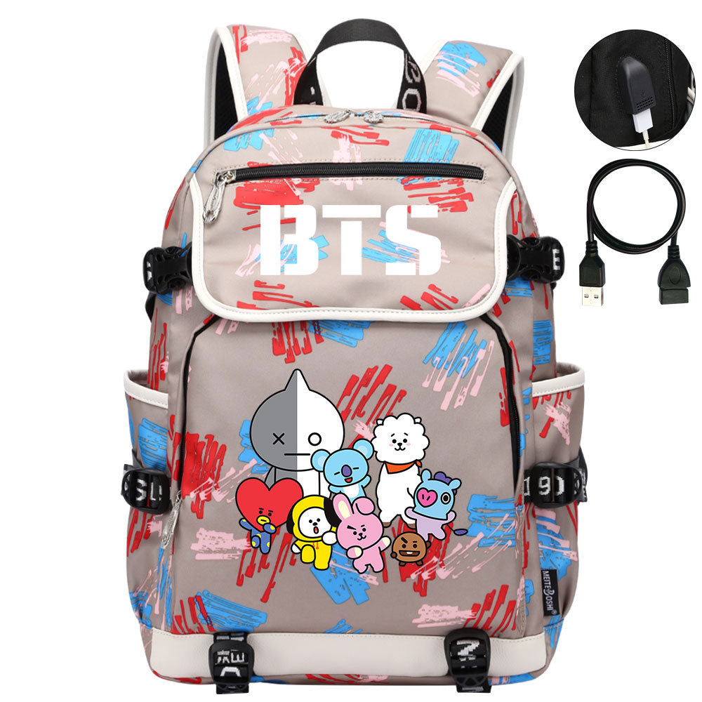 BTS Backpack School Notebook Travel Bags