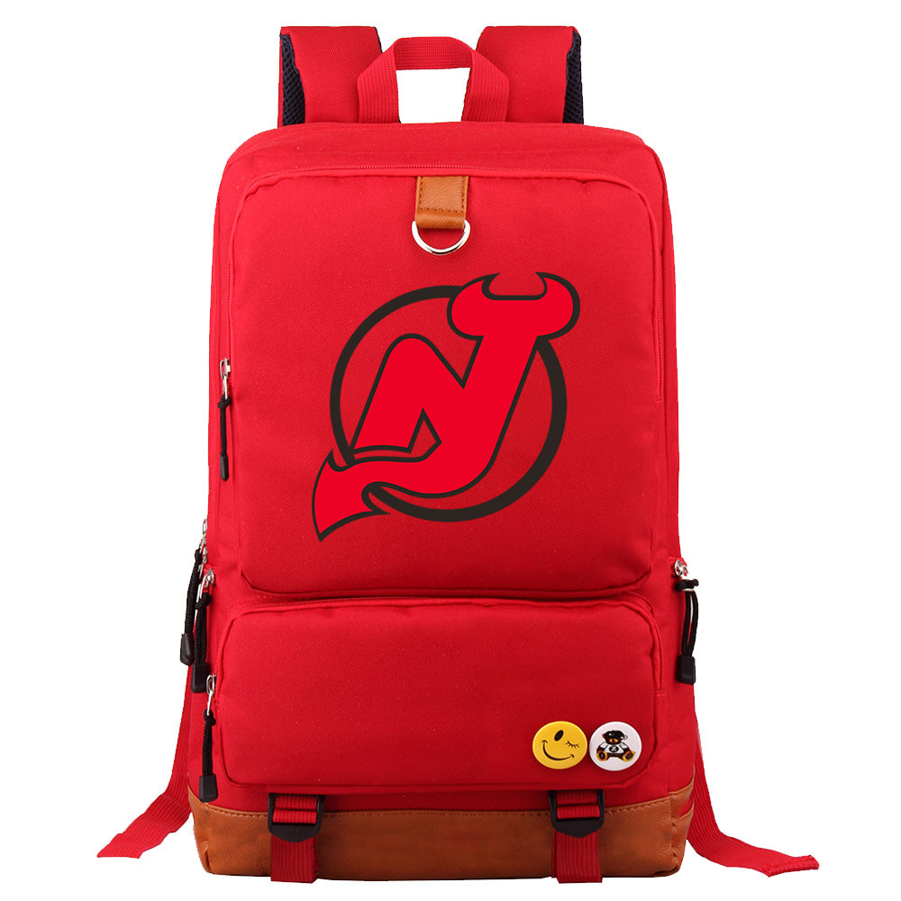 New Jersey Devils Hockey Team Proof Backpack NoteBook Laptop School Bag
