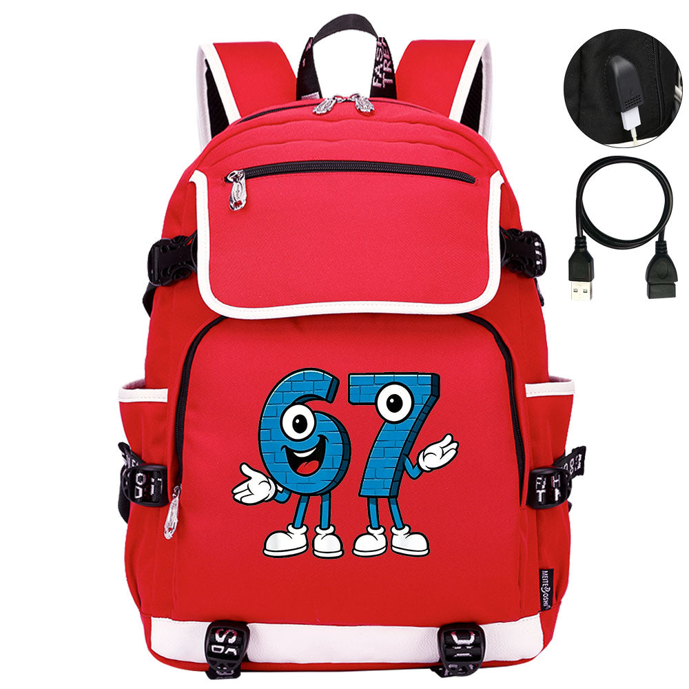 Steal a Brainrot 67 Backpack School Notebook Travel Bags