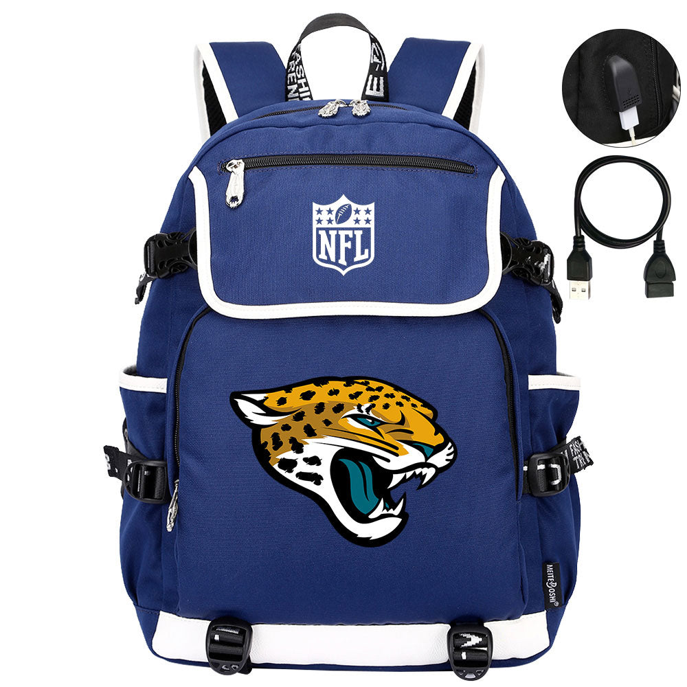 Jacksonville Jaguars Hockey League Backpack School Notebook Travel Bag