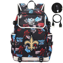 New Orleans Saints Football Rugby Backpack School Notebook Travel Bags