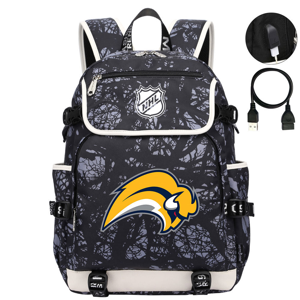 Buffalo Sabres Hockey League Backpack School Notebook Travel Bag