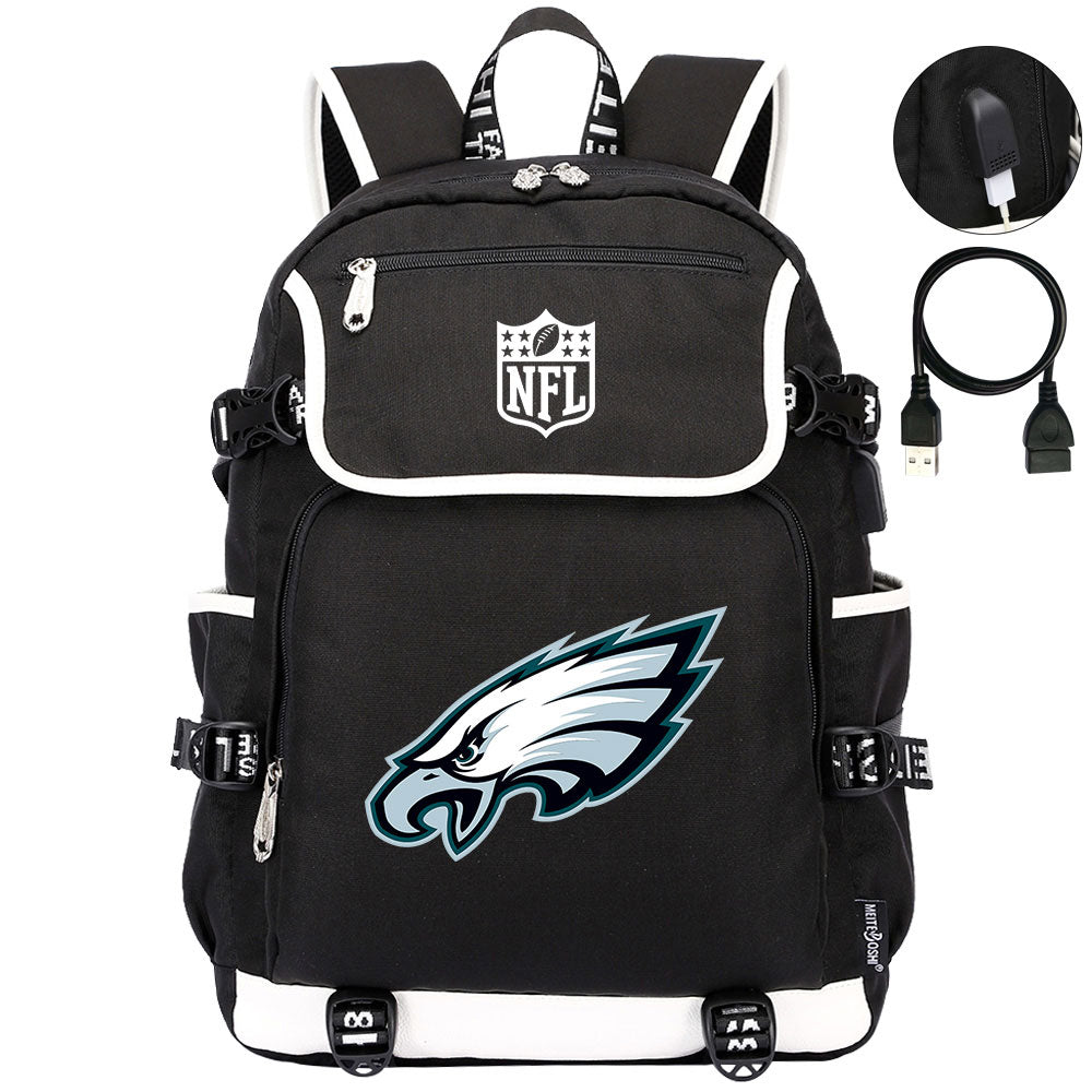 Philadelphia Eagles Football Rugby Backpack School Notebook Travel Bags