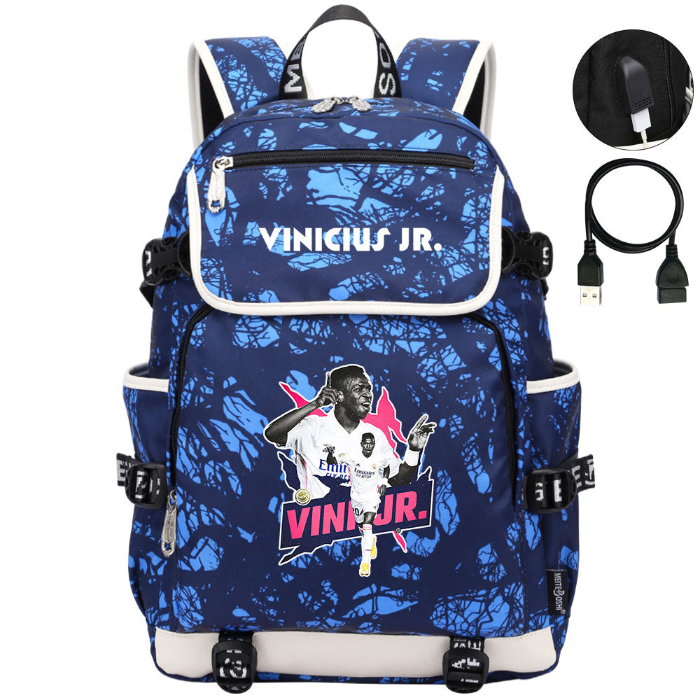 Vinicius Junior FC Backpack School Notebook Travel Bags