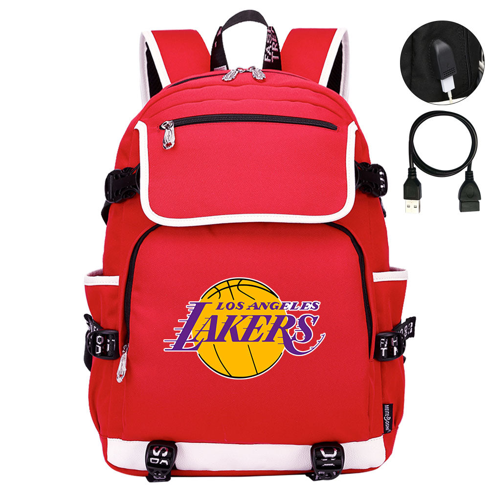 Los Angeles Lakers Backpack School Notebook Travel Bags