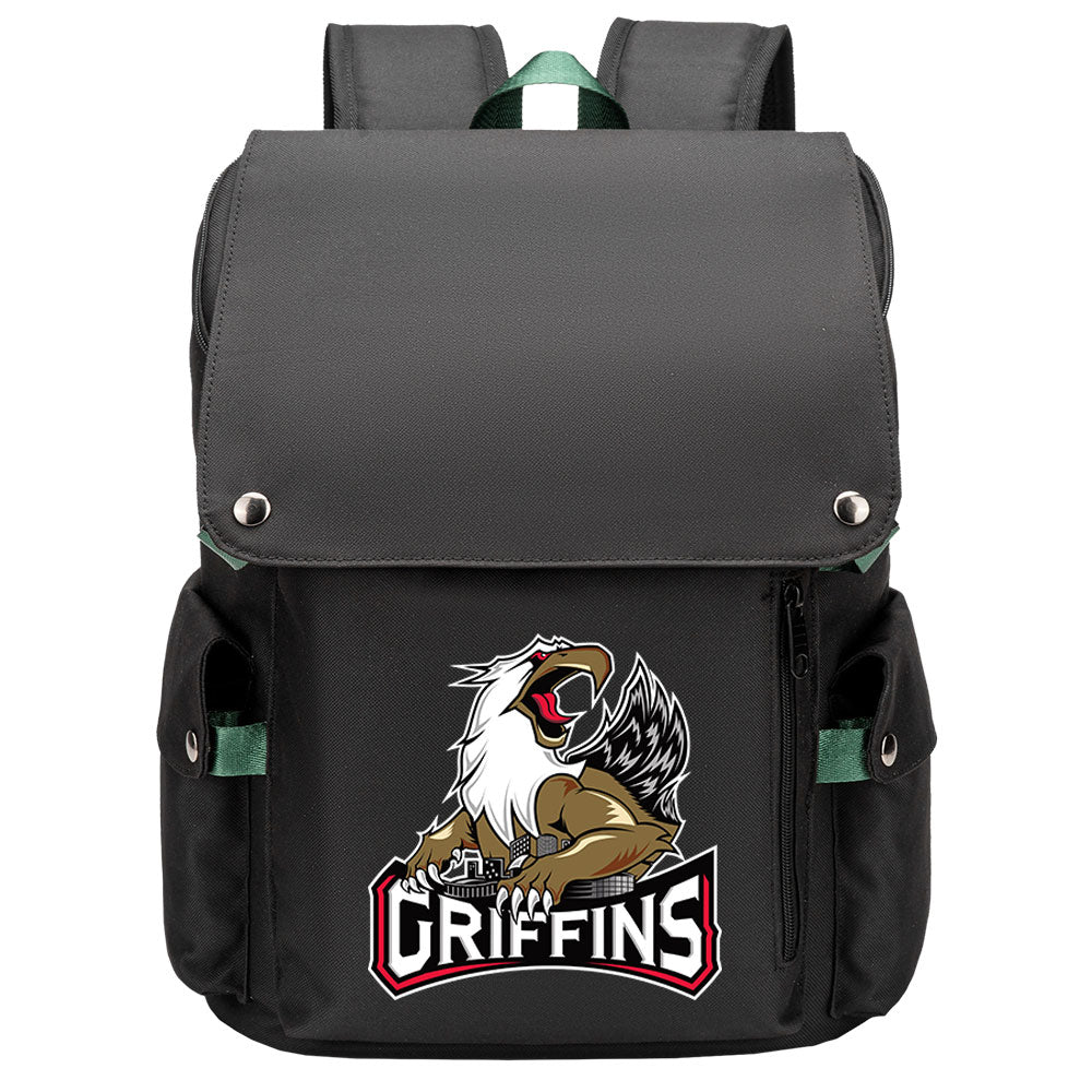 Grand Rapids Griffins  Hockey Team School Backpack Oxford Laptop Bag