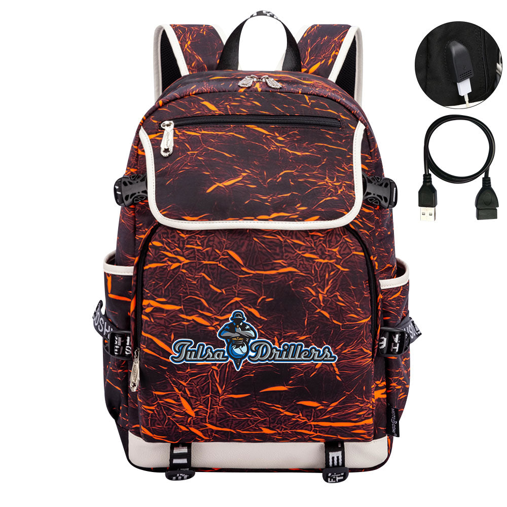 Tulsa Drillers Backpack School Notebook Travel Bags