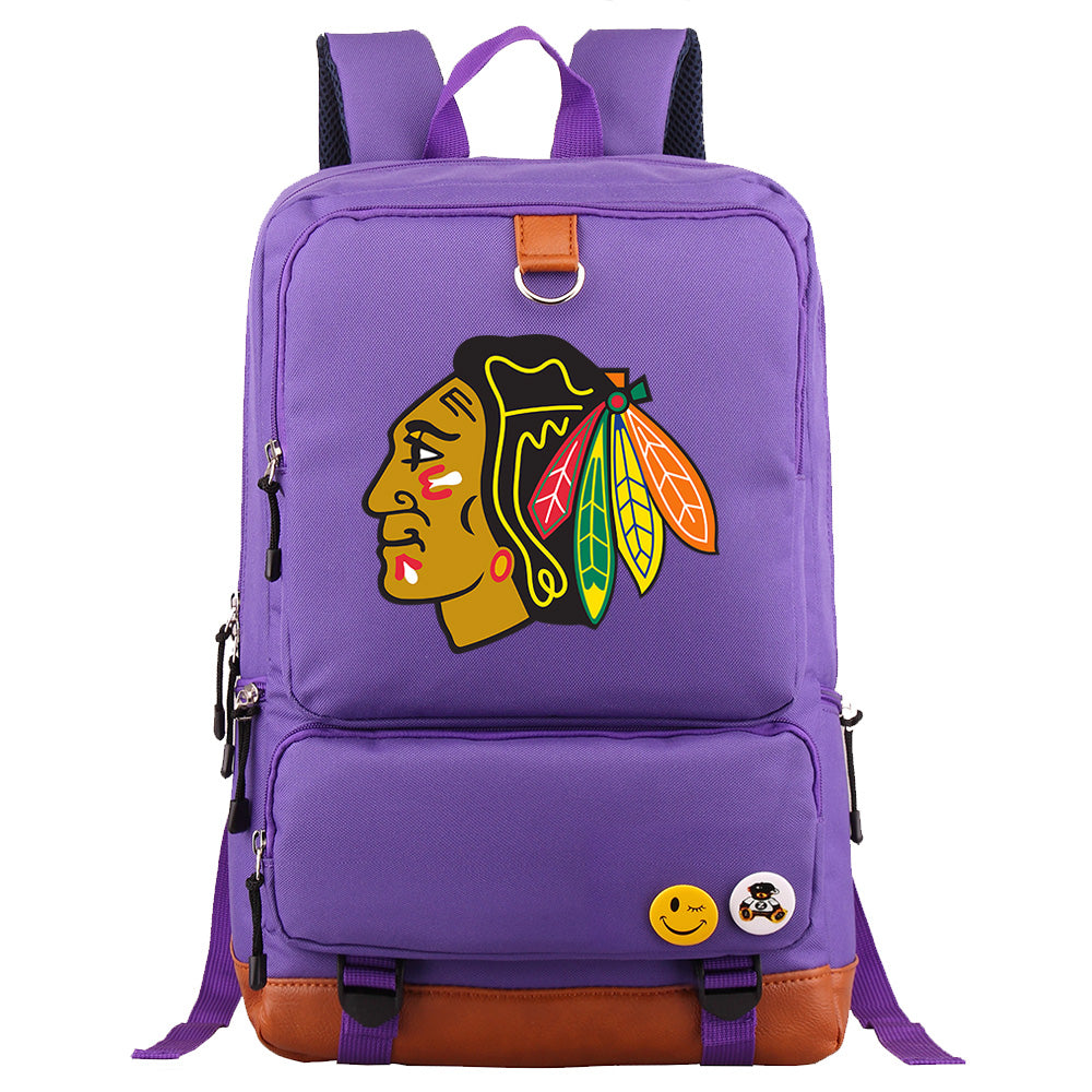 Chicago Blackhawks Hockey Team Proof Backpack NoteBook Laptop School Bag