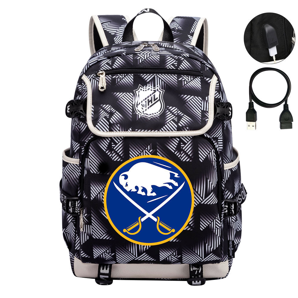 Buffalo Sabres Hockey League Backpack School Notebook Travel Bags