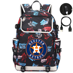 Houston Astros Backpack School Notebook Travel Bags