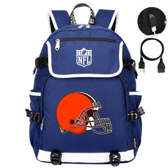 Cleveland Browns Football Team Rugby Backpack School Notebook Travel Bag